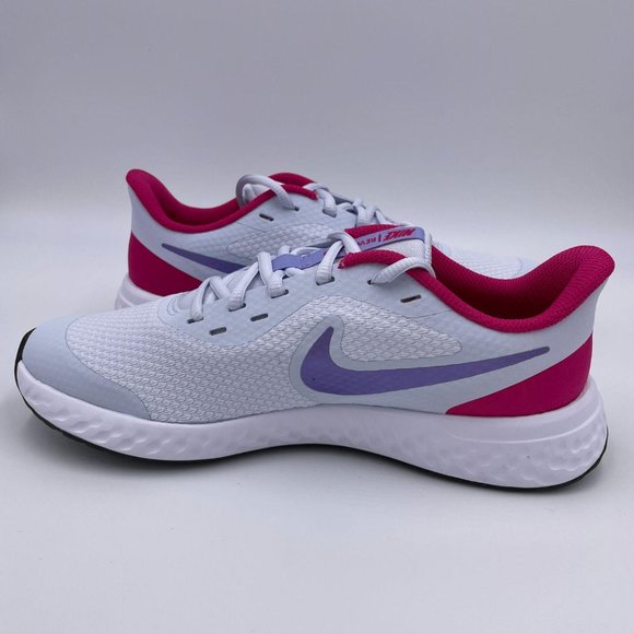 Nike Revolution 5 White / Purple Womens Shoes - Picture 2 of 8